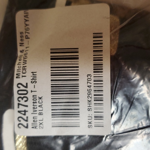 MITCHELL & NESS NBA premium vintage Allen iverson tee Black 2XL - Picture 15 of 16